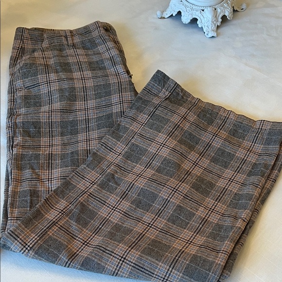 American Eagle Outfitters Plaid Super High Rise Baggy Wide Leg Pants - Picture 1 of 9